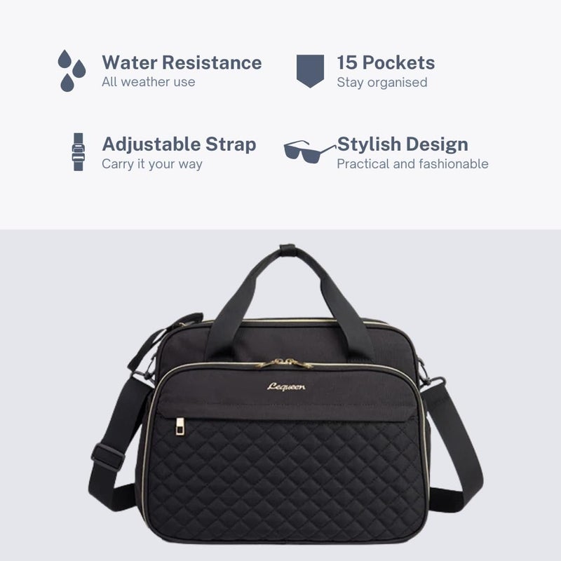 LEQUEEN Baby Changing Bag, Crossbody Nappy Bag, Diaper Satchel for Moms and Dads - Image 2